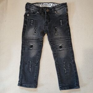 G-Star Kids Distressed Black Denim Jogger Pants